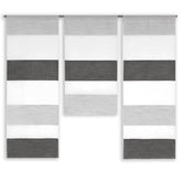 Design Mini Flächenvorhang Set anthrazit grau Scheibengardine 2280